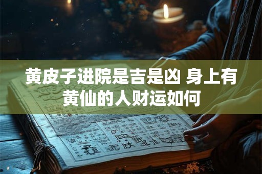 黄皮子进院是吉是凶 身上有黄仙的人财运如何