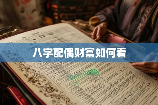 八字配偶财富如何看