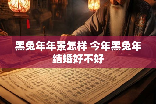 黑兔年年景怎样 今年黑兔年结婚好不好