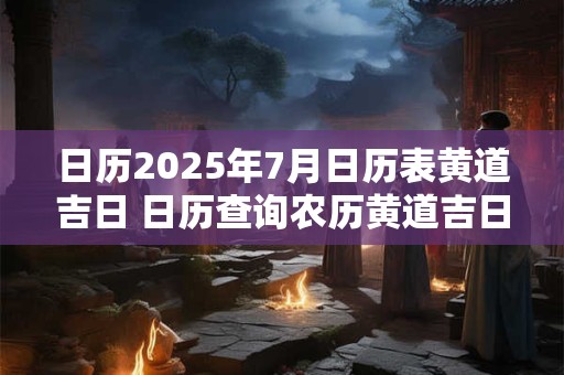 日历2025年7月日历表黄道吉日 日历查询农历黄道吉日