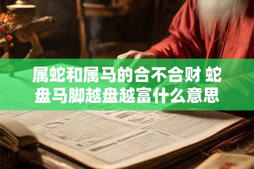 属蛇和属马的合不合财 蛇盘马脚越盘越富什么意思