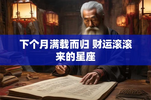 下个月满载而归 财运滚滚来的星座