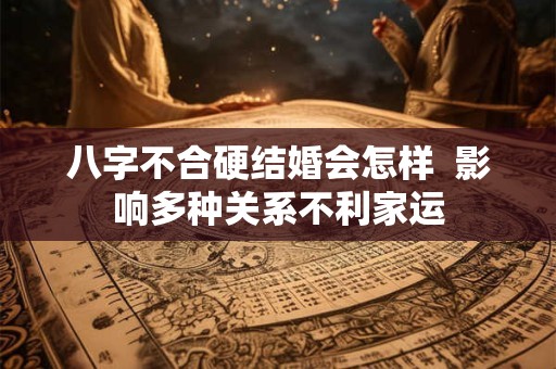 八字不合硬结婚会怎样  影响多种关系不利家运