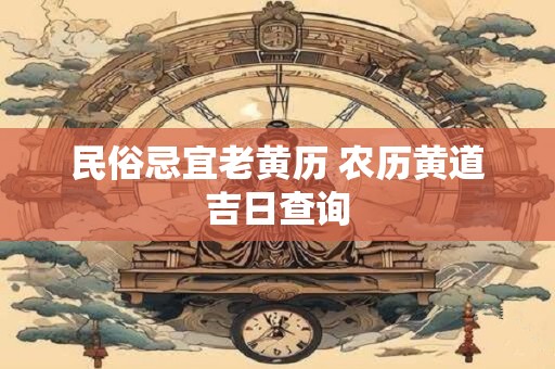 民俗忌宜老黄历 农历黄道吉日查询