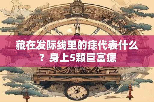 藏在发际线里的痣代表什么？身上5颗巨富痣