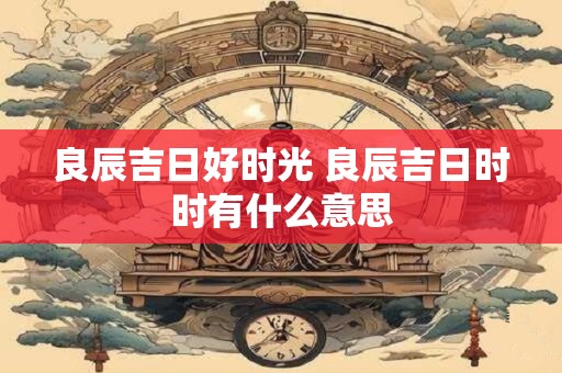 良辰吉日好时光 良辰吉日时时有什么意思