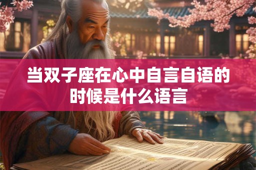 当双子座在心中自言自语的时候是什么语言