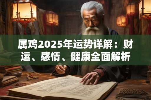 属鸡2025年运势详解：财运、感情、健康全面解析