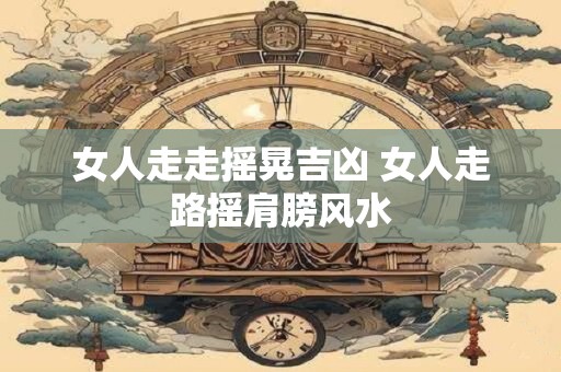 女人走走摇晃吉凶 女人走路摇肩膀风水