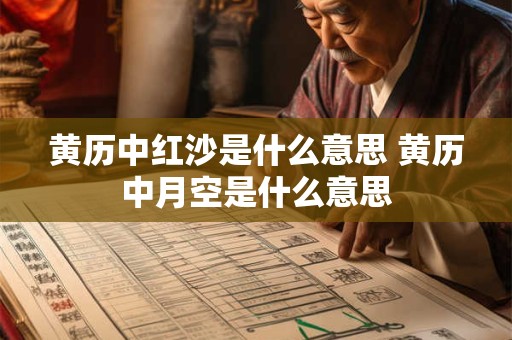 黄历中红沙是什么意思 黄历中月空是什么意思
