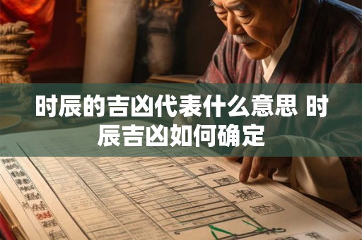 时辰的吉凶代表什么意思 时辰吉凶如何确定