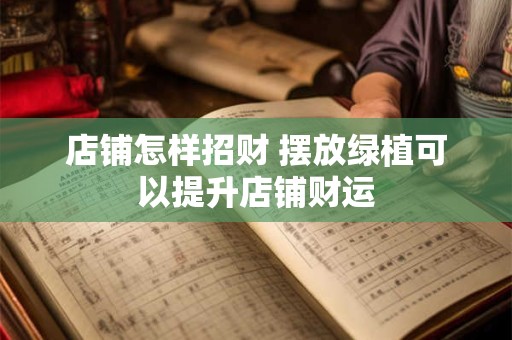 店铺怎样招财 摆放绿植可以提升店铺财运