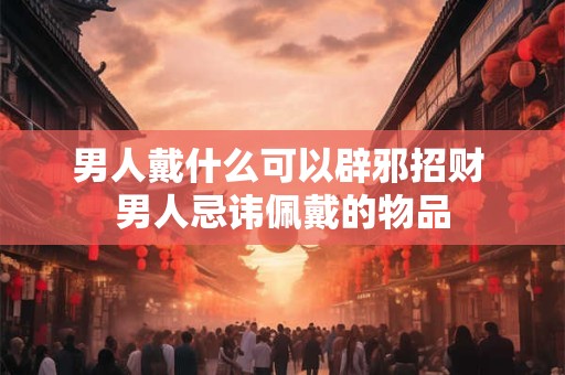 男人戴什么可以辟邪招财 男人忌讳佩戴的物品