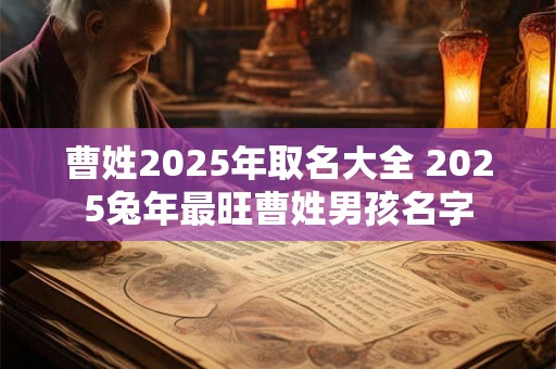 曹姓2025年取名大全 2025兔年最旺曹姓男孩名字
