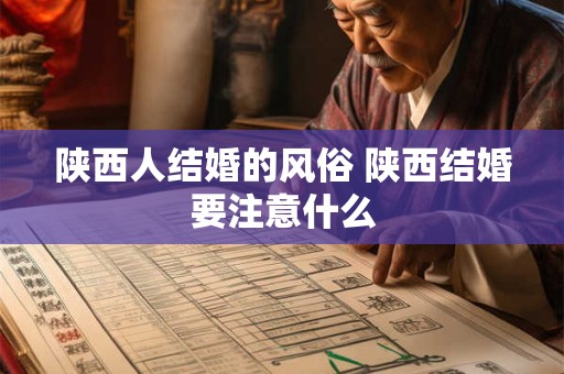 陕西人结婚的风俗 陕西结婚要注意什么