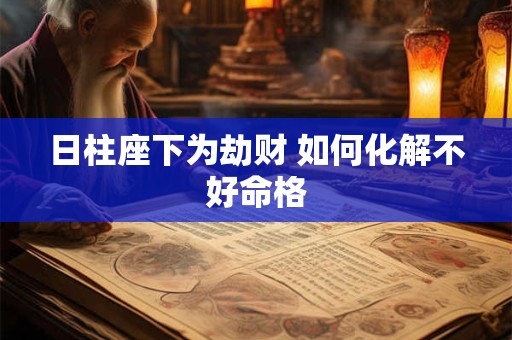 日柱座下为劫财 如何化解不好命格
