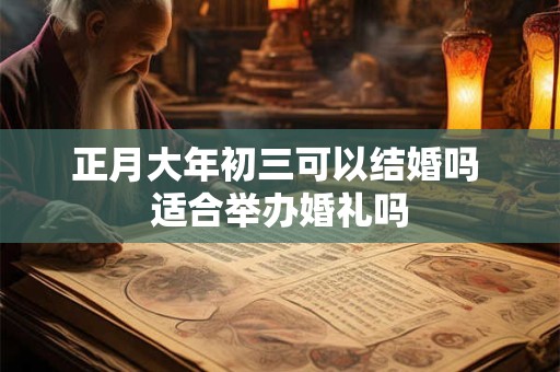 正月大年初三可以结婚吗 适合举办婚礼吗