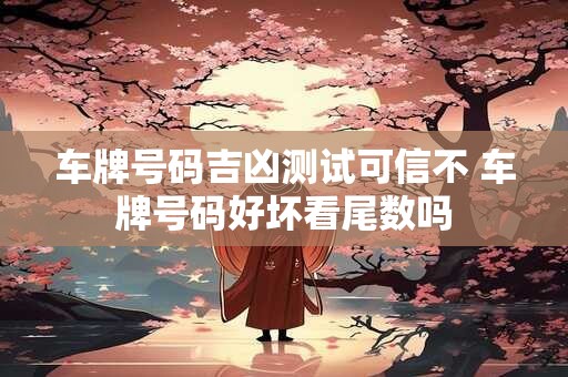 车牌号码吉凶测试可信不 车牌号码好坏看尾数吗