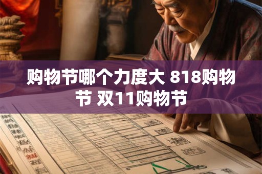 购物节哪个力度大 818购物节 双11购物节