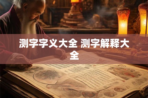 测字字义大全 测字解释大全