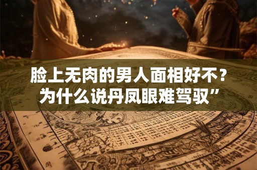 脸上无肉的男人面相好不？为什么说丹凤眼难驾驭”