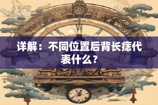 详解：不同位置后背长痣代表什么？