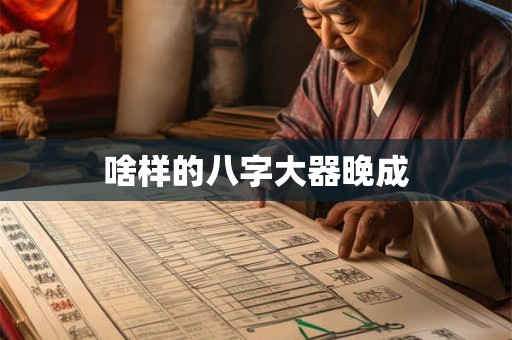 啥样的八字大器晚成