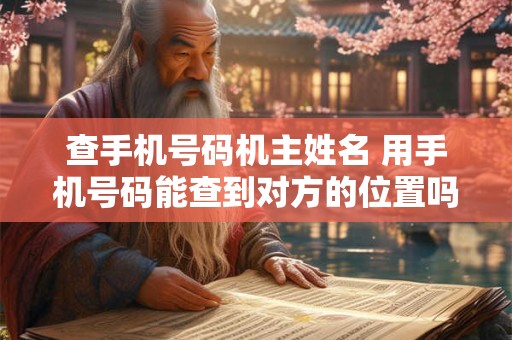 查手机号码机主姓名 用手机号码能查到对方的位置吗