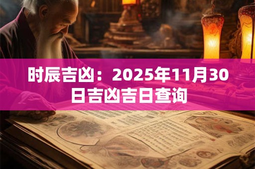 时辰吉凶：2025年11月30日吉凶吉日查询