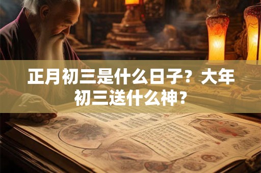 正月初三是什么日子？大年初三送什么神？