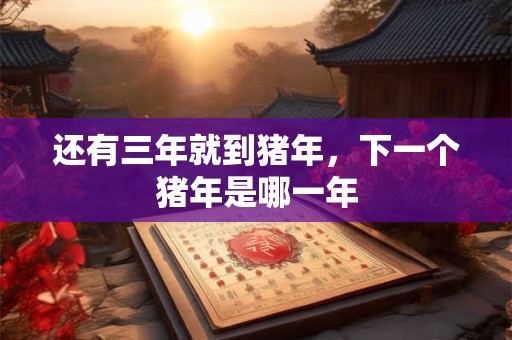 详细阅读:还有三年就到猪年,下一个猪年是哪一年 还有三年就到猪年,下一个猪年是哪一年
