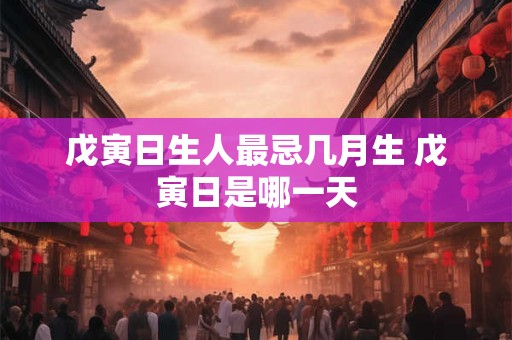 戊寅日生人最忌几月生 戊寅日是哪一天