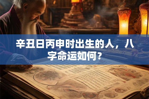 辛丑日丙申时出生的人，八字命运如何？