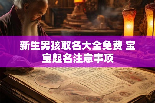 新生男孩取名大全免费 宝宝起名注意事项