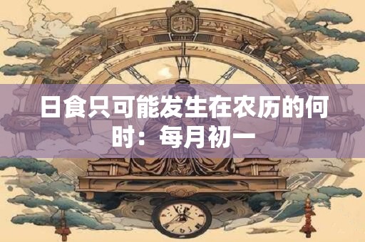 日食只可能发生在农历的何时：每月初一