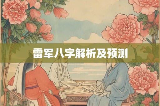 雷军八字解析及预测