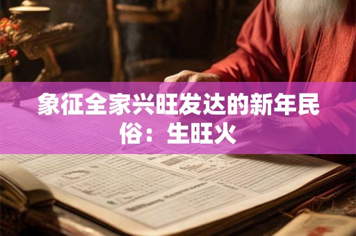 象征全家兴旺发达的新年民俗：生旺火