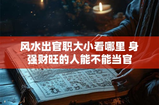 风水出官职大小看哪里 身强财旺的人能不能当官