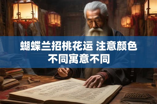 蝴蝶兰招桃花运 注意颜色不同寓意不同
