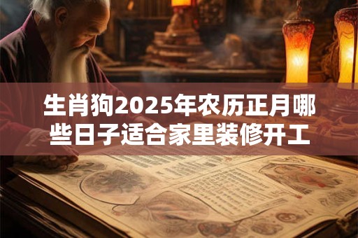 生肖狗2025年农历正月哪些日子适合家里装修开工