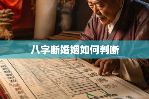 八字断婚姻如何判断