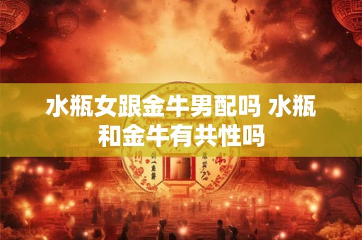 水瓶女跟金牛男配吗 水瓶和金牛有共性吗