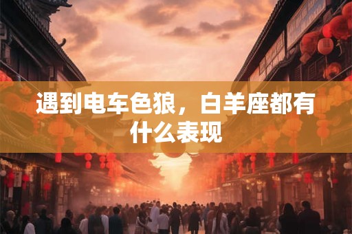 遇到电车色狼，白羊座都有什么表现