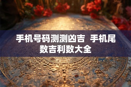 手机号码测测凶吉  手机尾数吉利数大全