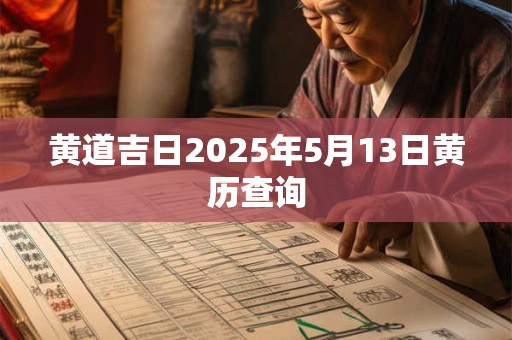 黄道吉日2025年5月13日黄历查询