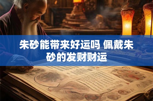 朱砂能带来好运吗 佩戴朱砂的发财财运