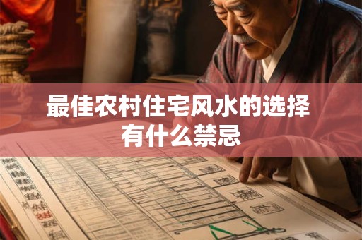 最佳农村住宅风水的选择 有什么禁忌