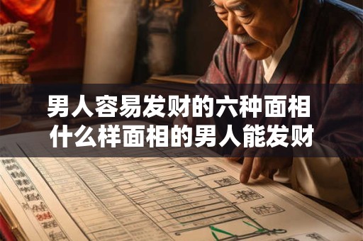 男人容易发财的六种面相 什么样面相的男人能发财