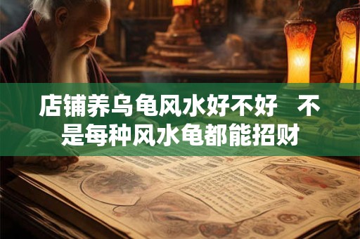 店铺养乌龟风水好不好   不是每种风水龟都能招财