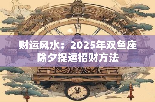 财运风水：2025年双鱼座除夕提运招财方法